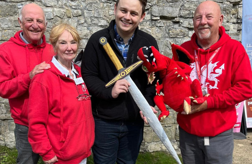 Meeting Volunteers at Oystermouth Castle