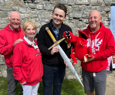 Meeting Volunteers at Oystermouth Castle